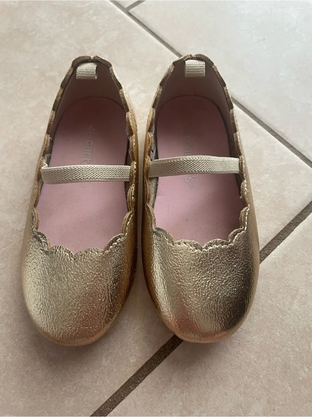 Gold Girls' Mary Jane Ballet Flats - (Brand: Carters)